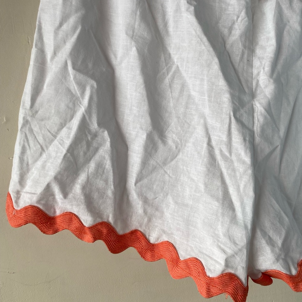 Runaway The Label Harry Set XL White Melon Linen Scalloped Top Shorts Co-ord - Picture 9 of 16